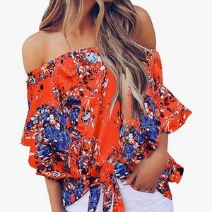 Women’s Floral Off The Shoulder Top